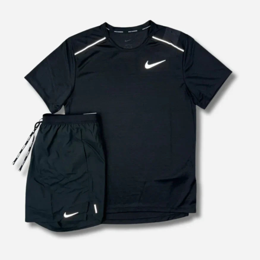 NK RUNNING Ensemble short/t-shirt running Noir