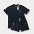 Ensemble short/t-shirt UA ARM Fluo Noir