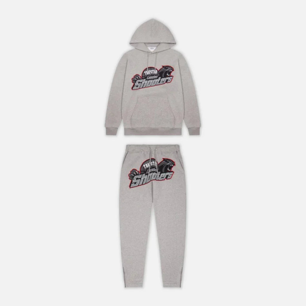 TRAPSTR Shooters Tracksuit - Grey/Red