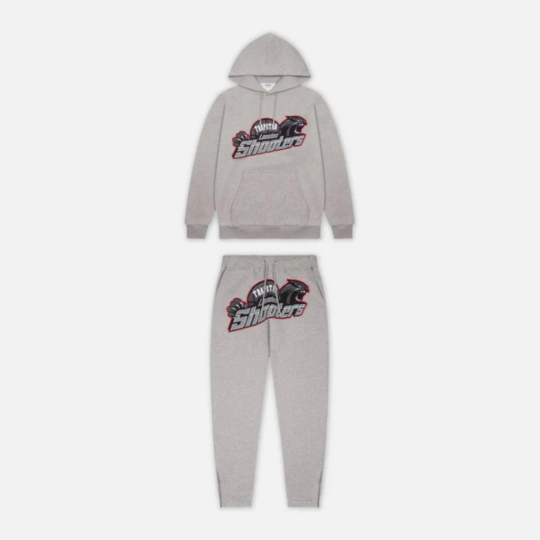 TRAPSTR Shooters Tracksuit - Grey/Red
