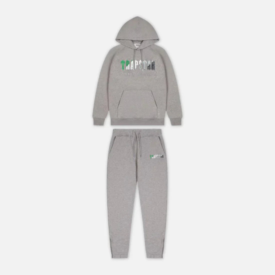 TRAPSTR Chenille Decoded Tracksuit - Grey/Green