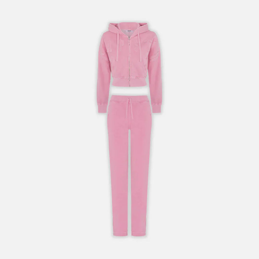 TRAPSTR Women’s Irongate Cropped Tracksuit - Pink