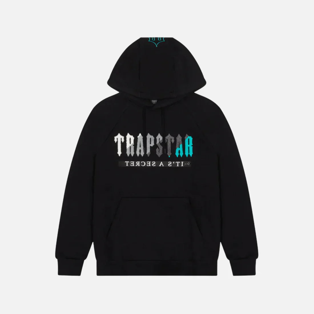 TRAPSTR Chenille Decoded 2.0 Hoodie Tracksuit - Black/Teal
