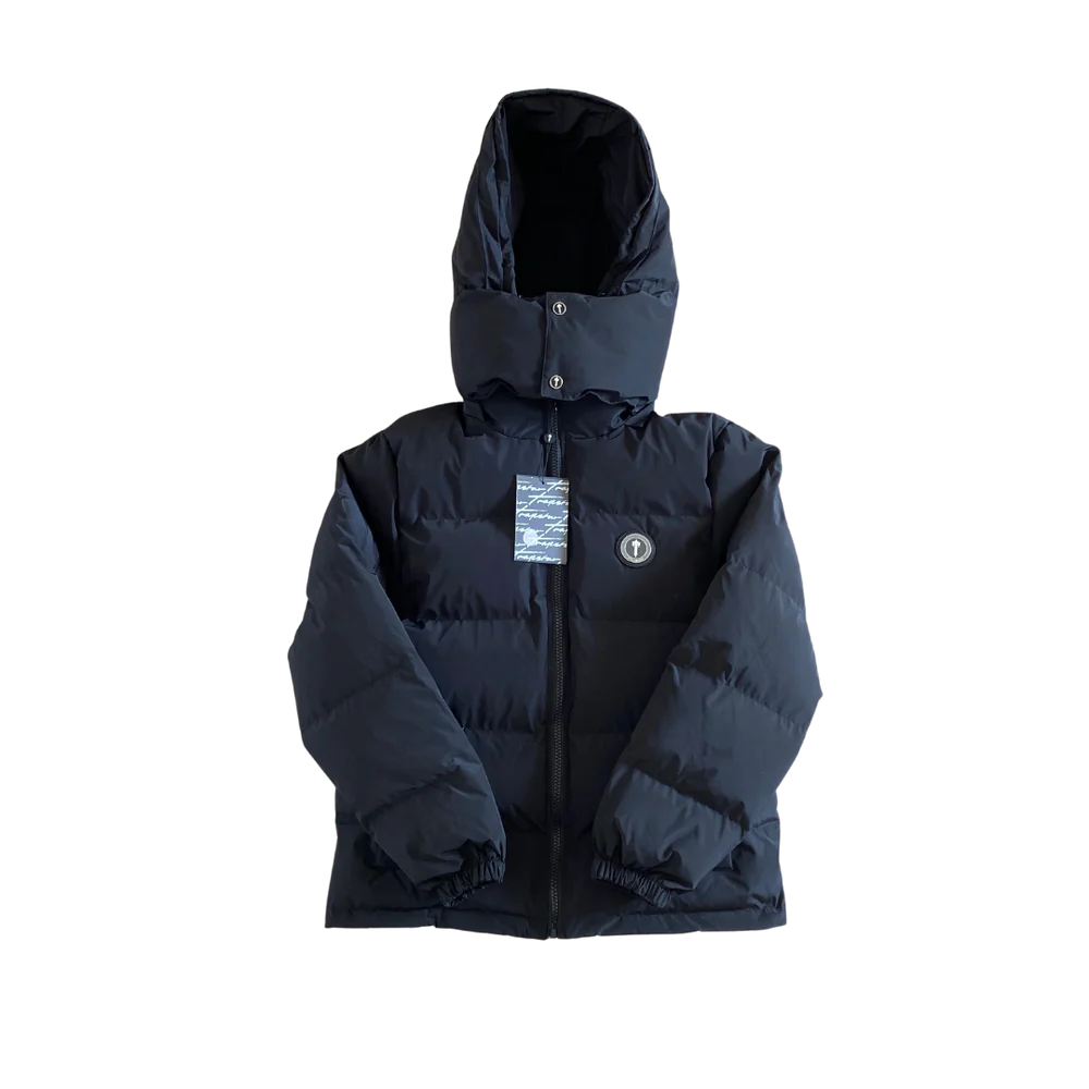 TRAPSTR Black Irongate Hooded Puffer Jacket