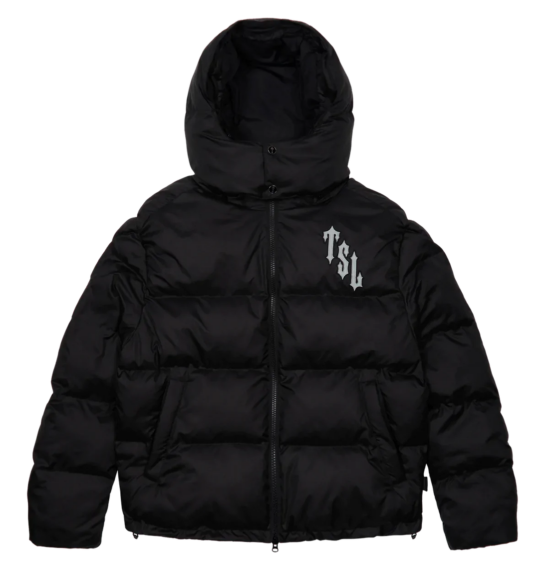 TRAPSTR Shooters Hooded Puffer Jacket - Black Reflective